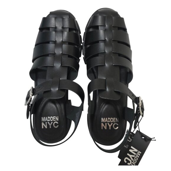 Steve Madden NYC Women's Fisherman Sandals Block Heel Size 8-11 Black With Box - Picture 11 of 12